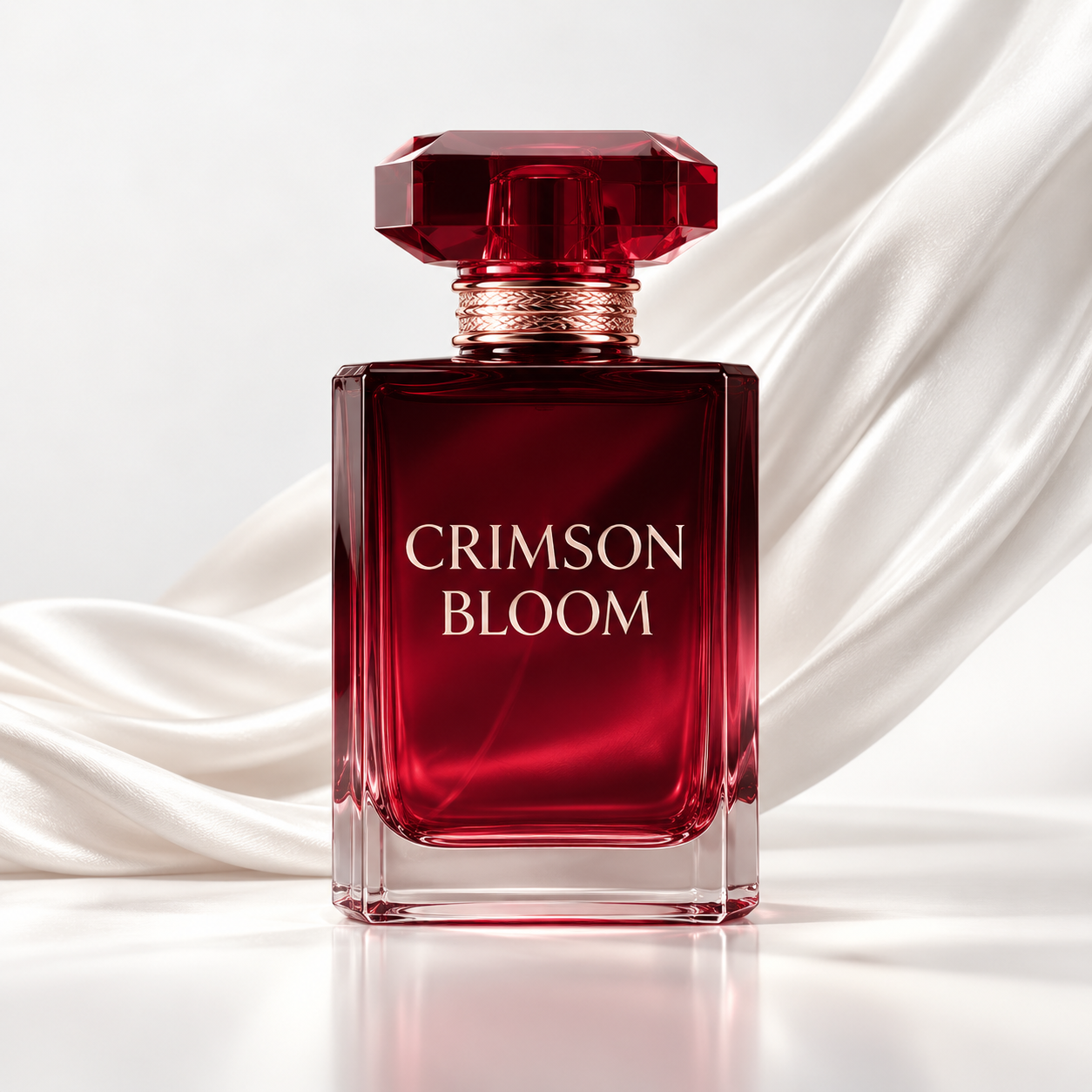 Crimson Bloom perfume bottle